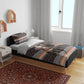 DR Congo Christmas Santa Gorilla Bedding Set Kuba Inspired Geometric Pattern