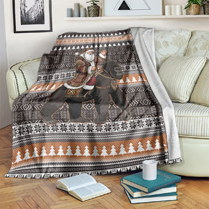 DR Congo Christmas Santa Gorilla Blanket Kuba Inspired Geometric Pattern
