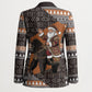 DR Congo Christmas Santa Gorilla Blazer Kuba Inspired Geometric Pattern