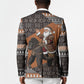DR Congo Christmas Santa Gorilla Blazer Kuba Inspired Geometric Pattern