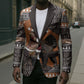 DR Congo Christmas Santa Gorilla Blazer Kuba Inspired Geometric Pattern