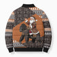 DR Congo Christmas Santa Gorilla Bomber Puffer Jacket Kuba Inspired Geometric Pattern