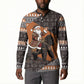 DR Congo Christmas Santa Gorilla Button Sweatshirt Kuba Inspired Geometric Pattern