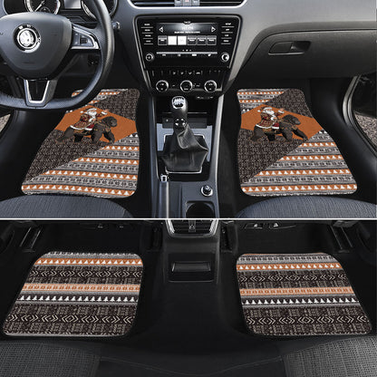 DR Congo Christmas Santa Gorilla Car Mats Kuba Inspired Geometric Pattern