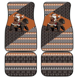 DR Congo Christmas Santa Gorilla Car Mats Kuba Inspired Geometric Pattern