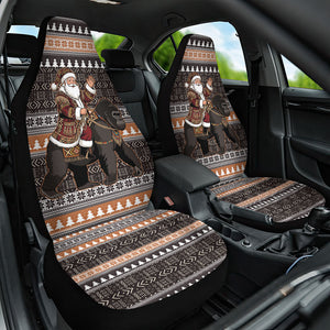 DR Congo Christmas Santa Gorilla Car Seat Cover Kuba Inspired Geometric Pattern