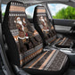 DR Congo Christmas Santa Gorilla Car Seat Cover Kuba Inspired Geometric Pattern