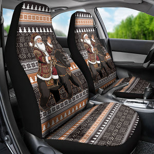 DR Congo Christmas Santa Gorilla Car Seat Cover Kuba Inspired Geometric Pattern