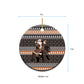 DR Congo Christmas Santa Gorilla Ceramic Ornament Kuba Inspired Geometric Pattern