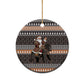 DR Congo Christmas Santa Gorilla Ceramic Ornament Kuba Inspired Geometric Pattern