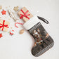 DR Congo Christmas Santa Gorilla Christmas Stocking Kuba Inspired Geometric Pattern