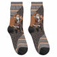 DR Congo Christmas Santa Gorilla Crew Socks Kuba Inspired Geometric Pattern