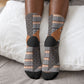 DR Congo Christmas Santa Gorilla Crew Socks Kuba Inspired Geometric Pattern