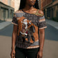 DR Congo Christmas Santa Gorilla Cross Shoulder Shirt Kuba Inspired Geometric Pattern