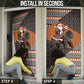 DR Congo Christmas Santa Gorilla Door Cover Kuba Inspired Geometric Pattern