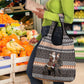 DR Congo Christmas Santa Gorilla Grocery Bag Kuba Inspired Geometric Pattern