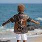 DR Congo Christmas Santa Gorilla Kid Hawaiian Shirt Kuba Inspired Geometric Pattern