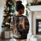 DR Congo Christmas Santa Gorilla Kid Ugly Christmas Sweater Kuba Inspired Geometric Pattern