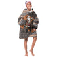DR Congo Christmas Santa Gorilla Kid Wearable Blanket Hoodie Kuba Inspired Geometric Pattern