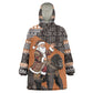 DR Congo Christmas Santa Gorilla Kid Wearable Blanket Hoodie Kuba Inspired Geometric Pattern