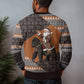 DR Congo Christmas Santa Gorilla Ugly Christmas Sweater Kuba Inspired Geometric Pattern
