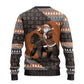 DR Congo Christmas Santa Gorilla Ugly Christmas Sweater Kuba Inspired Geometric Pattern