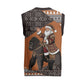 DR Congo Christmas Santa Gorilla Christmas Knitted V-Neck Vest Kuba Inspired Geometric Pattern