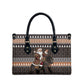 DR Congo Christmas Santa Gorilla Leather Bag Kuba Inspired Geometric Pattern