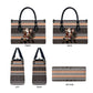 DR Congo Christmas Santa Gorilla Leather Bag Kuba Inspired Geometric Pattern