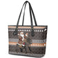DR Congo Christmas Santa Gorilla Leather Tote Bag Kuba Inspired Geometric Pattern