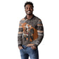 DR Congo Christmas Santa Gorilla Long Sleeve Polo Shirt Kuba Inspired Geometric Pattern