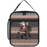 DR Congo Christmas Santa Gorilla Lunch Bag Kuba Inspired Geometric Pattern