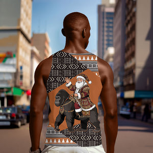 DR Congo Christmas Santa Gorilla Men Tank Top Kuba Inspired Geometric Pattern