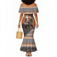 DR Congo Christmas Santa Gorilla Mermaid Dress Kuba Inspired Geometric Pattern