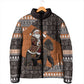 DR Congo Christmas Santa Gorilla Padded Jacket Kuba Inspired Geometric Pattern