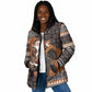 DR Congo Christmas Santa Gorilla Padded Jacket Kuba Inspired Geometric Pattern