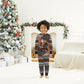 DR Congo Christmas Santa Gorilla Christmas Pajama Set Kuba Inspired Geometric Pattern