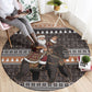 DR Congo Christmas Santa Gorilla Round Carpet Kuba Inspired Geometric Pattern