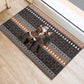 DR Congo Christmas Santa Gorilla Rubber Doormat Kuba Inspired Geometric Pattern