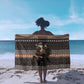 DR Congo Christmas Santa Gorilla Sarong Kuba Inspired Geometric Pattern