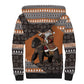 DR Congo Christmas Santa Gorilla Sherpa Hoodie Kuba Inspired Geometric Pattern