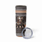 DR Congo Christmas Santa Gorilla Skinny Tumbler Kuba Inspired Geometric Pattern