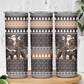 DR Congo Christmas Santa Gorilla Skinny Tumbler Kuba Inspired Geometric Pattern