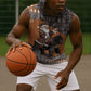 DR Congo Christmas Santa Gorilla Sleeveless Hoodie Kuba Inspired Geometric Pattern