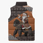 DR Congo Christmas Santa Gorilla Sleeveless Puffer Jacket Kuba Inspired Geometric Pattern