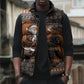 DR Congo Christmas Santa Gorilla Sleeveless Puffer Jacket Kuba Inspired Geometric Pattern