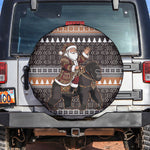 DR Congo Christmas Santa Gorilla Spare Tire Cover Kuba Inspired Geometric Pattern
