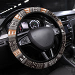 DR Congo Christmas Santa Gorilla Steering Wheel Cover Kuba Inspired Geometric Pattern