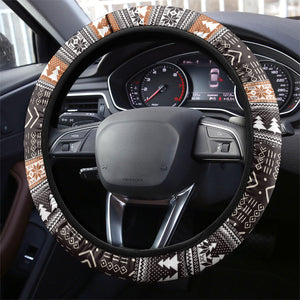 DR Congo Christmas Santa Gorilla Steering Wheel Cover Kuba Inspired Geometric Pattern
