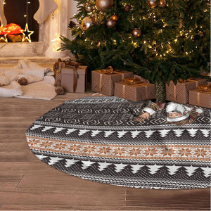 DR Congo Christmas Santa Gorilla Tree Skirt Kuba Inspired Geometric Pattern
